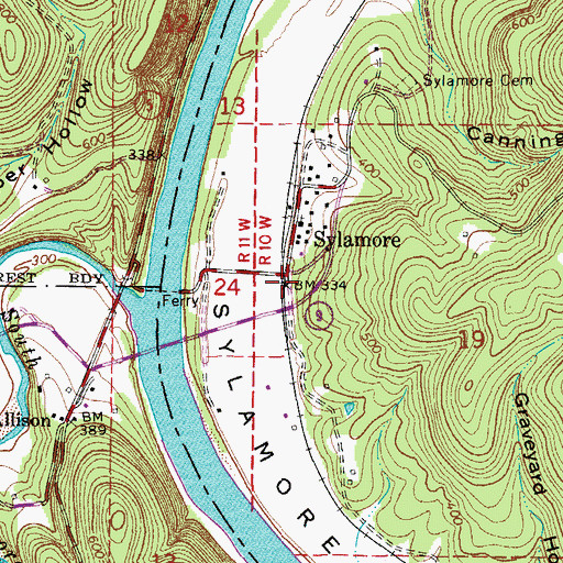 Topographic Map of Sylamore, AR