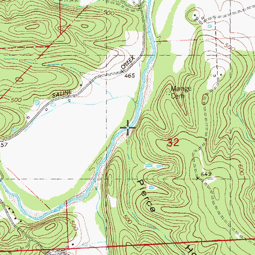 Topographic Map of Pierce Hollow, MO