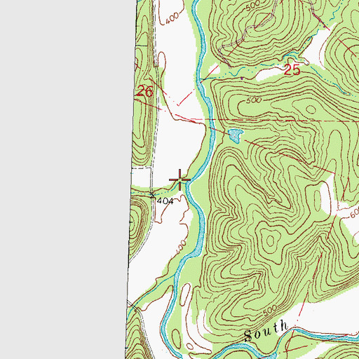 Topographic Map of Colfelt Branch, MO