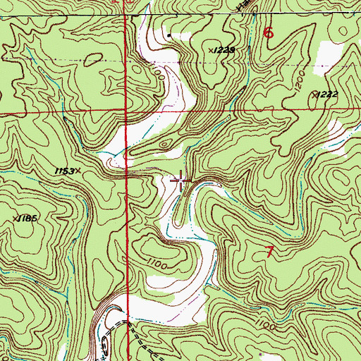 Topographic Map of Haley Hollow, MO