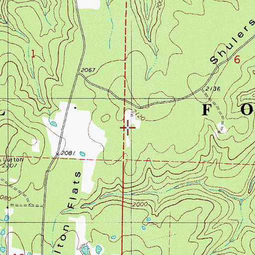 Topographic Map of Tarlton Flats, AR