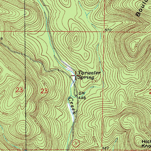 Topographic Map of Tarwater Spring, AR