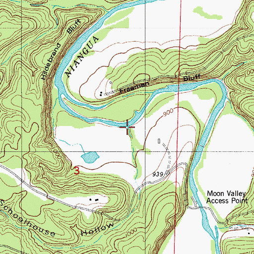 Topographic Map of Schoolhouse Hollow, MO
