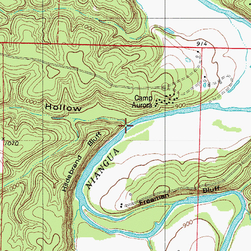 Topographic Map of County Road Hollow, MO