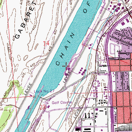 Topographic Map of Bi-State Development Agency Harbor, IL