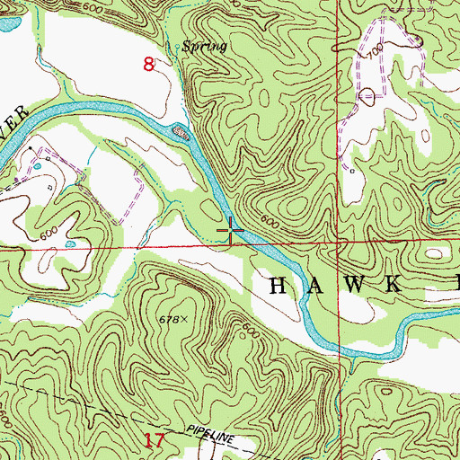 Topographic Map of Starkey Hollow, MO