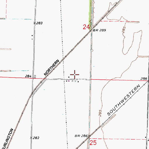 Topographic Map of Otis, MO
