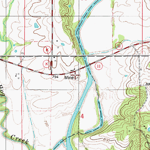 Topographic Map of Simler, MO