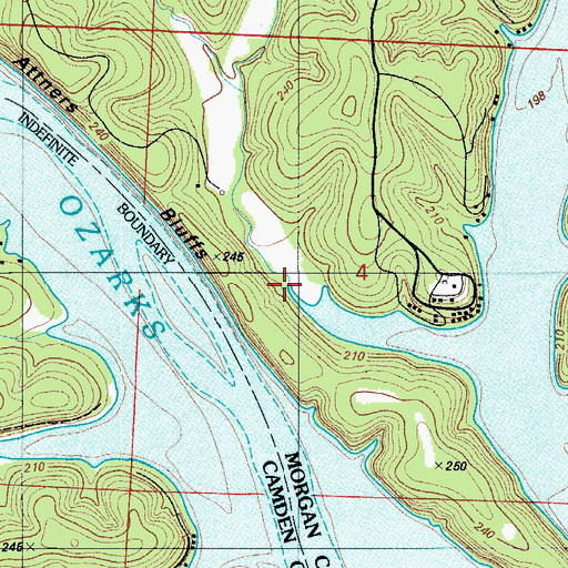 Topographic Map of Cutting Hollow, MO