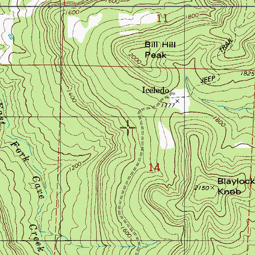 Topographic Map of Taylor Bench, AR
