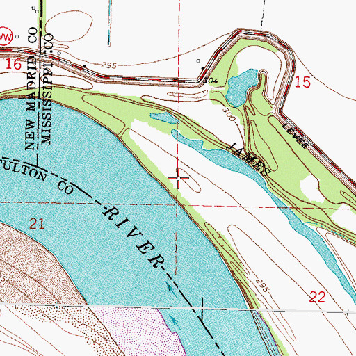 Topographic Map of Bend of Island Number Eight Revetment (historical), MO