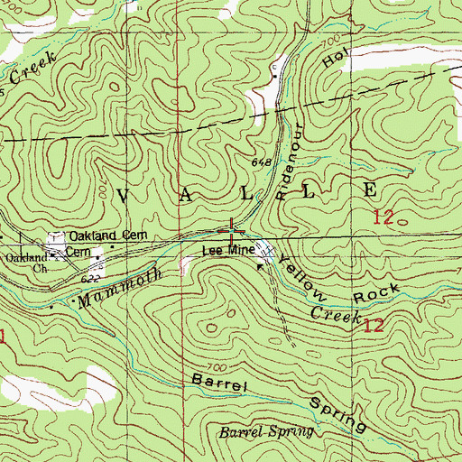 Topographic Map of Ridenour Hollow, MO