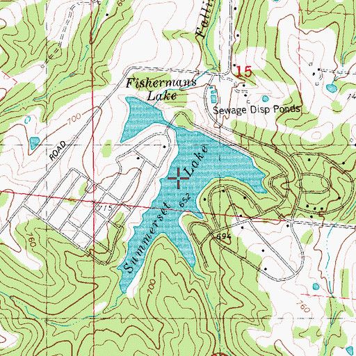 Topographic Map of Summerset Lake, MO