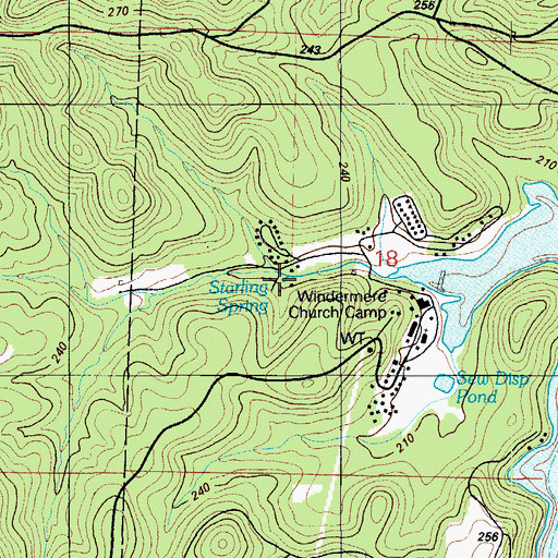 Topographic Map of Starling Spring, MO