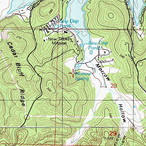 Topographic Map of Morrow Spring, MO