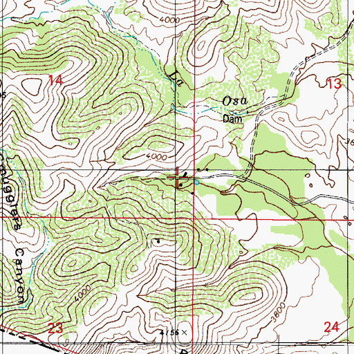 Topographic Map of Los Avispas Ranch, AZ