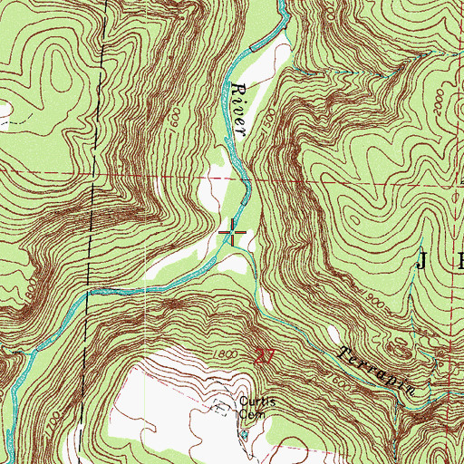 Topographic Map of Terrapin Branch, AR