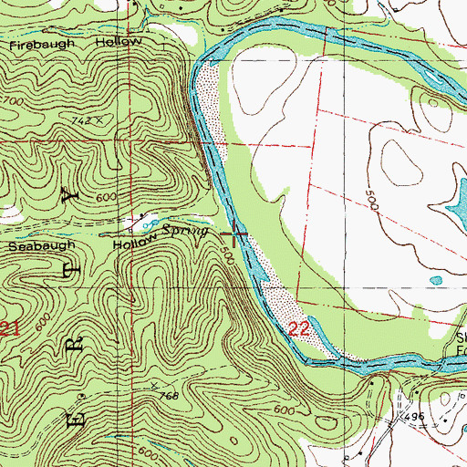 Topographic Map of Seabaugh Hollow, MO