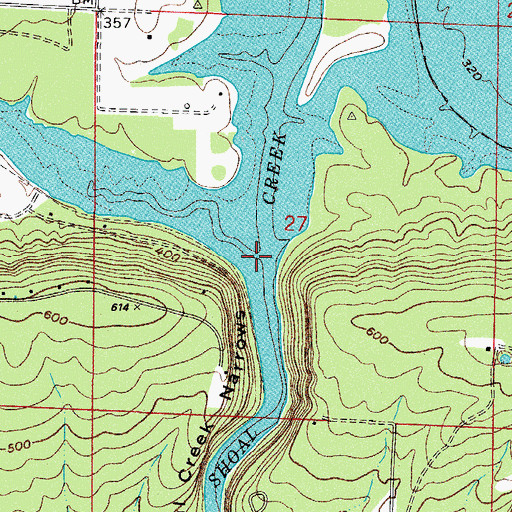 Topographic Map of Thompson Branch, AR