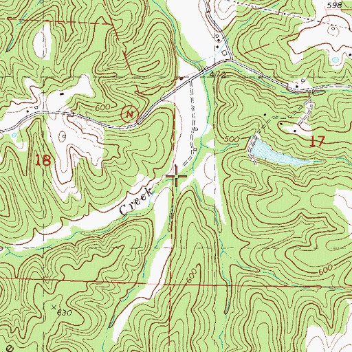 Topographic Map of Pecaut Hollow, MO