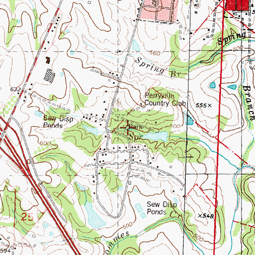Topographic Map of Park Spring, MO