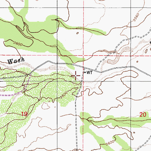 Topographic Map of Los Encinos Wash, AZ