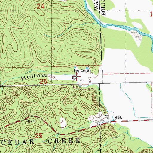 Topographic Map of Campground Hollow, MO