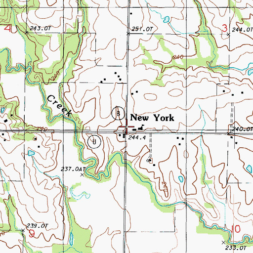 Topographic Map of New York, MO
