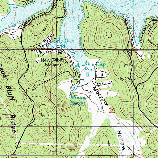 Topographic Map of Morrow Hollow, MO