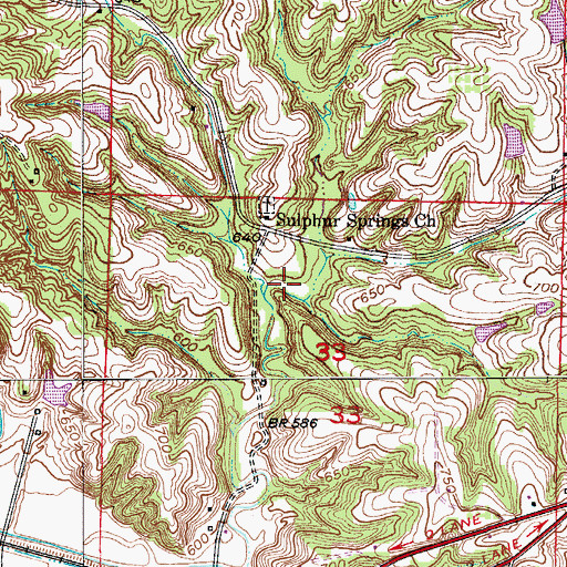 Topographic Map of Shallow Lake (historical), MO