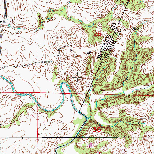 Topographic Map of U.S. Salt Springs, MO