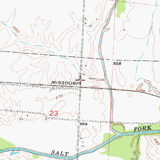 Topographic Map of Blosser (historical), MO