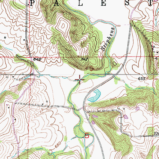 Topographic Map of Gartners Branch, MO