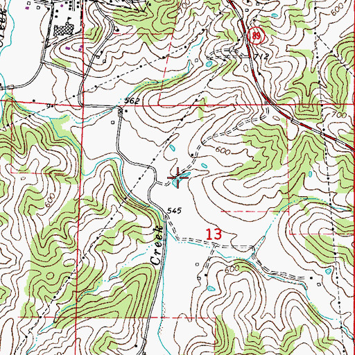Topographic Map of Rehard Lake, MO