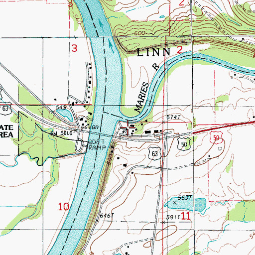 Topographic Map of Lisletown (historical), MO