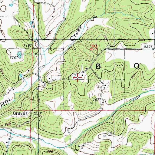 Topographic Map of Thompson Hill, MO