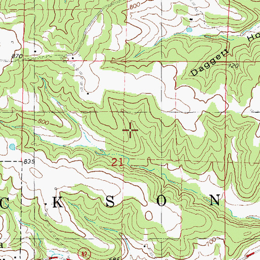 Topographic Map of House Mounds, MO