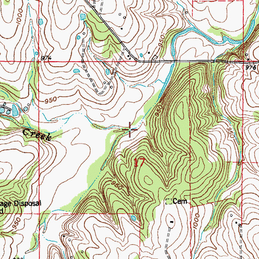 Topographic Map of Dutro Carter Branch, MO