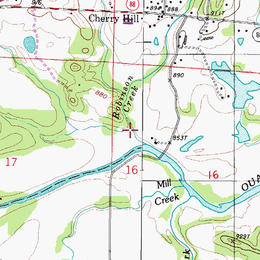 Topographic Map of Turbin Creek, AR