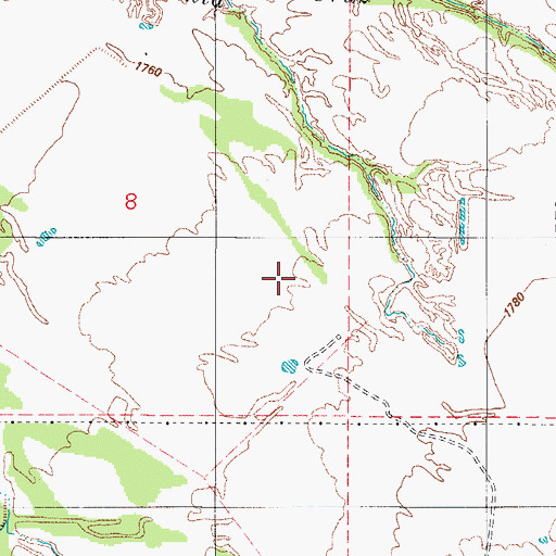 Topographic Map of Los Robles Wash, AZ