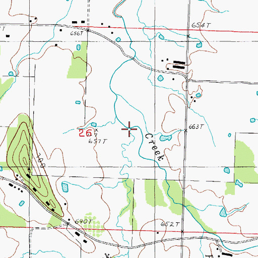 Topographic Map of Turkey Creek, AR