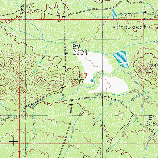 Topographic Map of Lost Acres Ranch, AZ