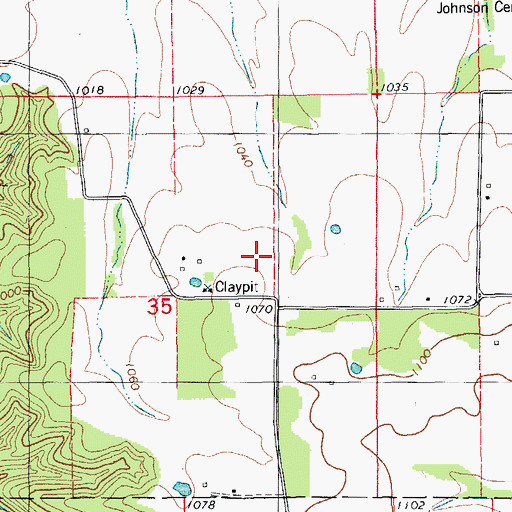 Topographic Map of Indian House Mounds, MO