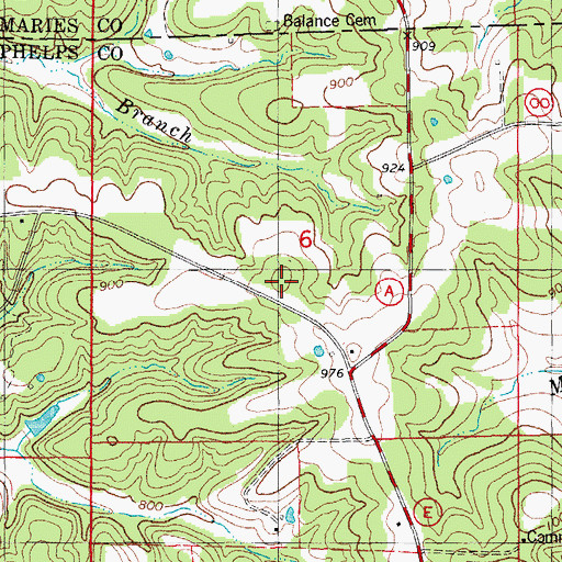 Topographic Map of Murry Ridge, MO