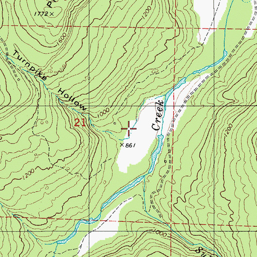 Topographic Map of Turnpike Hollow, AR