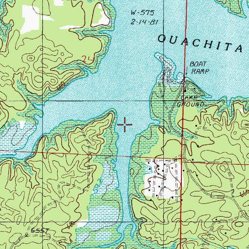 Topographic Map of Twin Creek, AR