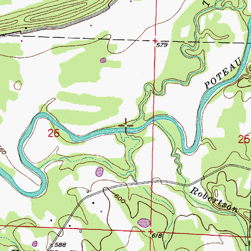 Topographic Map of Twomile Creek, AR