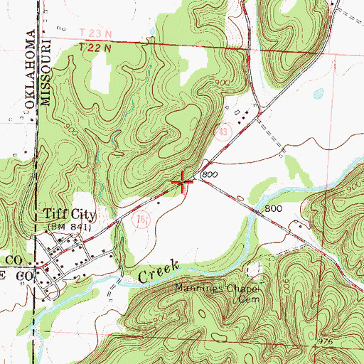 Topographic Map of Enterprise (historical), MO