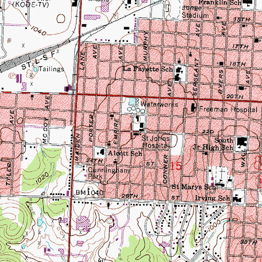 Topographic Map of Blendville (historical), MO