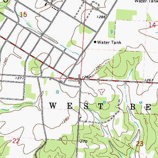 Topographic Map of June, MO